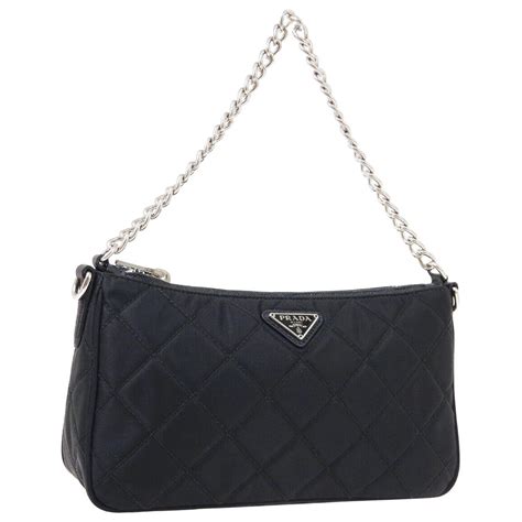 prada black silver bag